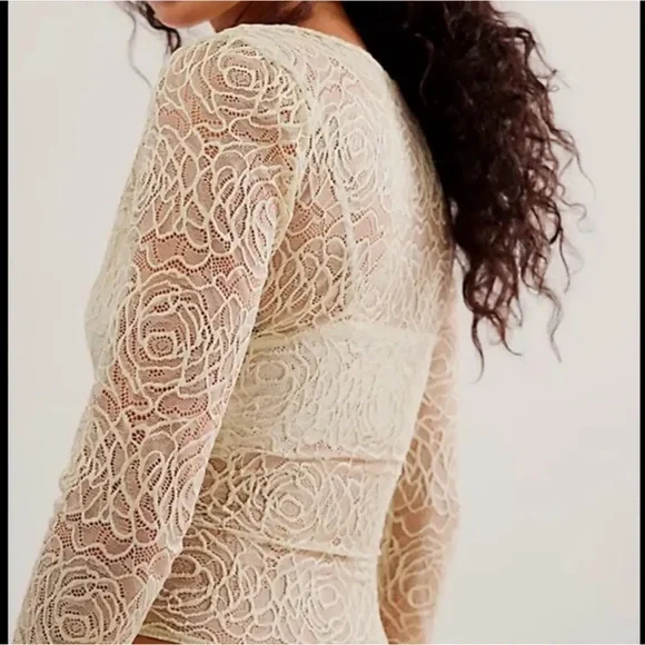 NWOT - Free People x Intimately In My Head Light Green Bodysuit - Size M - Picture 3 of 3